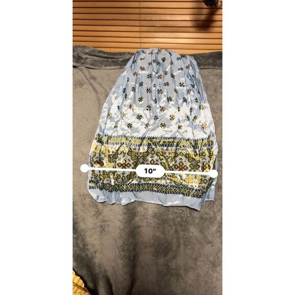 Vintage Glentex Paisley Scarf Blue 100% Nylon Made in Japan - Picture 5 of 5